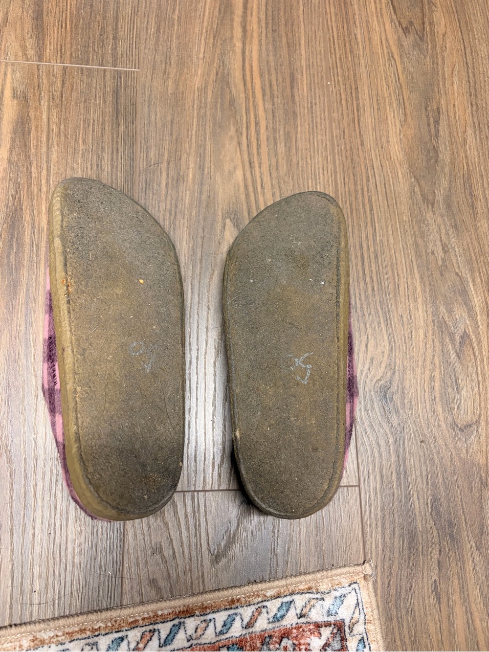 Birkenstock Pink and Plum Plaid Wool Clogs with Shearling Lining - Picture 3 of 3